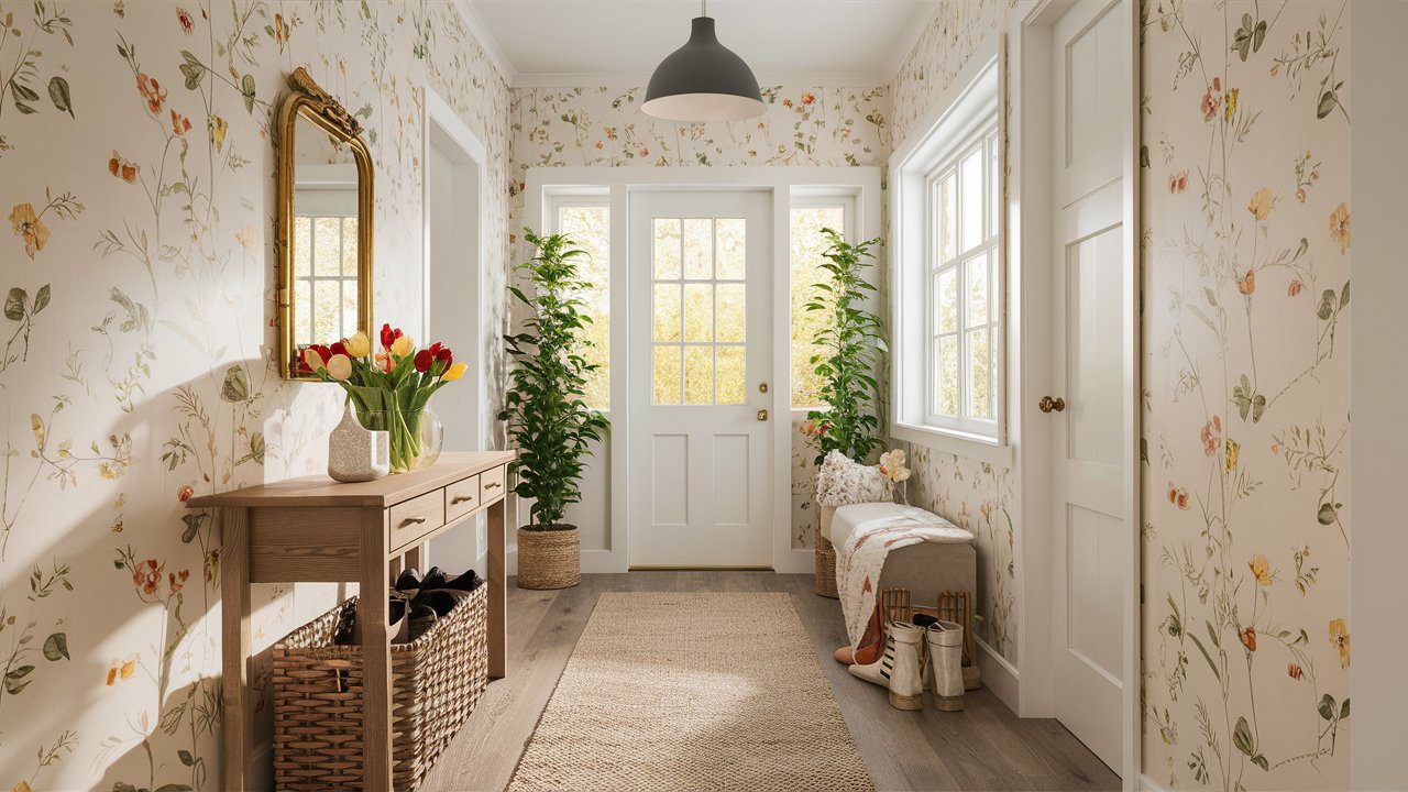 Peel-and-Stick Wallpaper Ideas for Spring and Summer Inspired Entryway ...