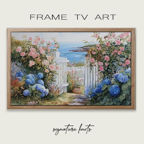 coastal cottage garden tv art