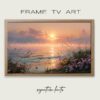 coastal sunrise frame tv art