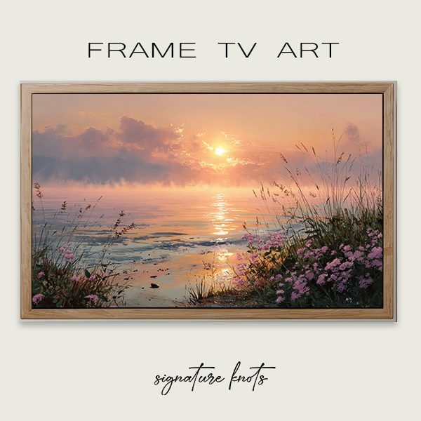coastal sunrise frame tv art