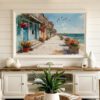 dreamy summer coast art display
