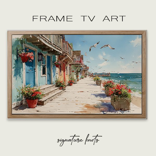 dreamy summer coast tv art