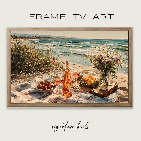 romantic summer picnic tv art