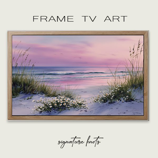 summer beach watercolor tv art