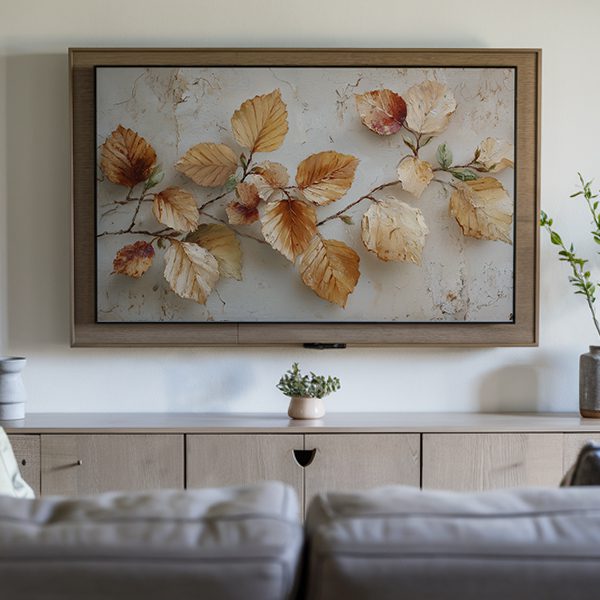 copper beach leaves digital tv art