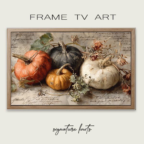 Harvest pumpkins digital tv art