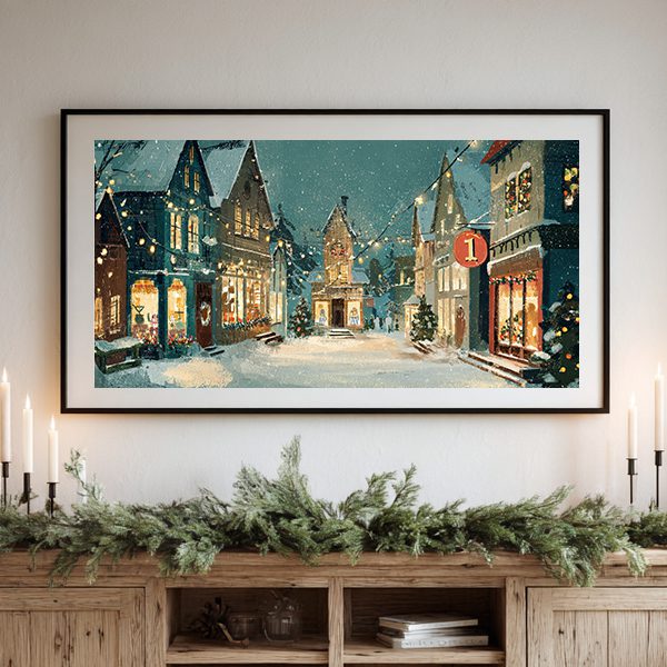 Vintage Christmas Advent Calendar TV Art Bundle