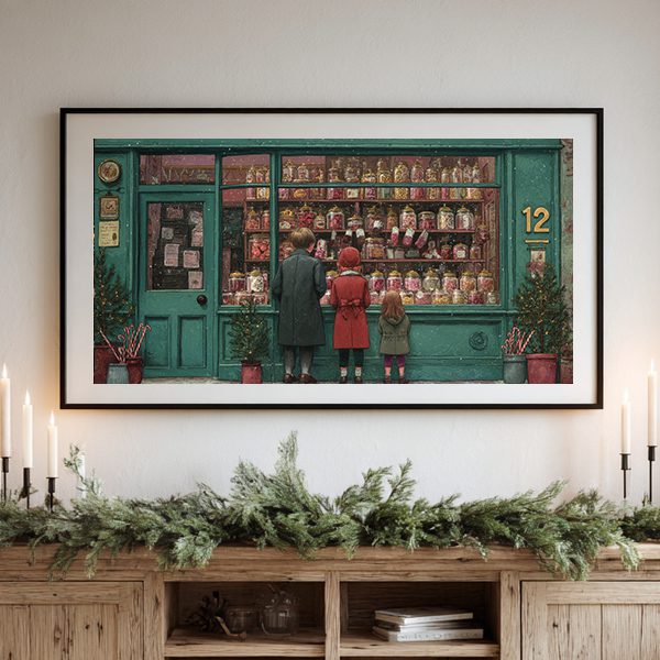 Vintage Christmas Advent Calendar TV Art Bundle