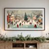 Vintage Christmas Advent Calendar TV Art Bundle