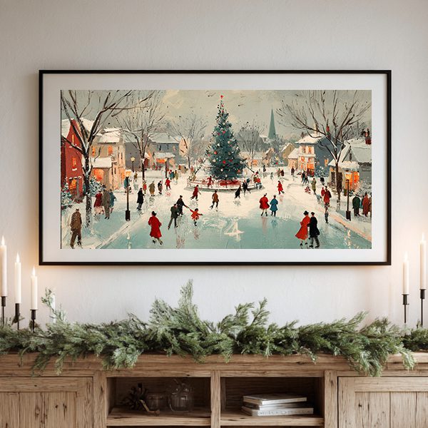 Vintage Christmas Advent Calendar TV Art Bundle