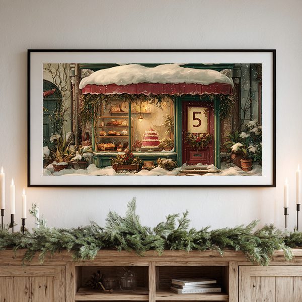 Vintage Christmas Advent Calendar TV Art Bundle