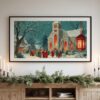 Vintage Christmas Advent Calendar TV Art Bundle