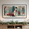 Vintage Christmas Advent Calendar TV Art Bundle