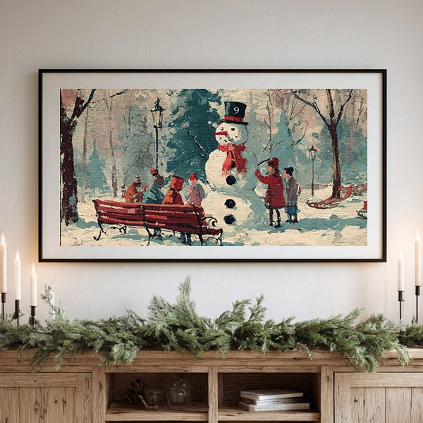 Vintage Christmas Advent Calendar TV Art Bundle