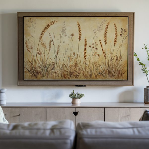 harvest wheat cattails digital tv art