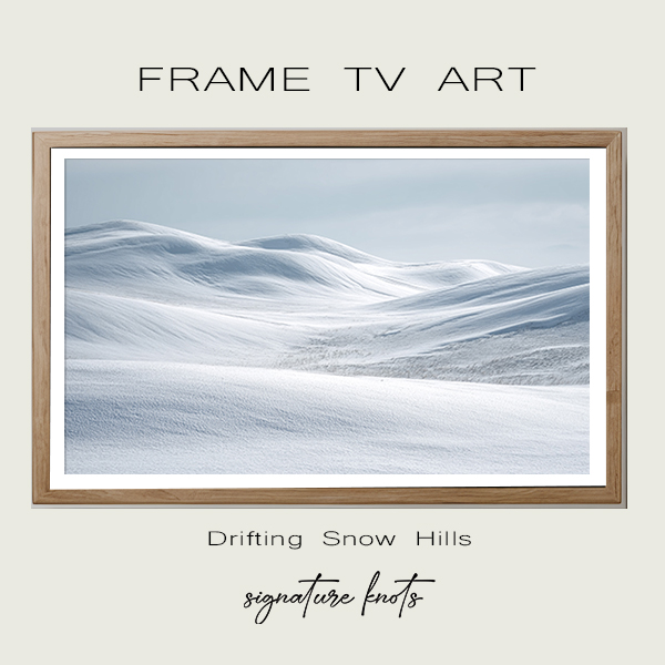 Drifting Snow Hills tv art for Samsung frame tv