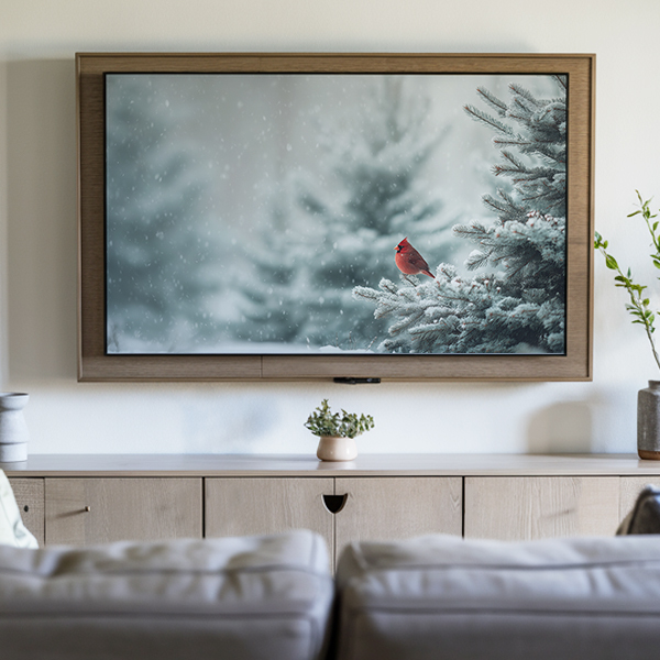 Winter Cardinal tv art