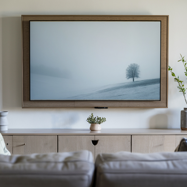 quiet winter field tv art