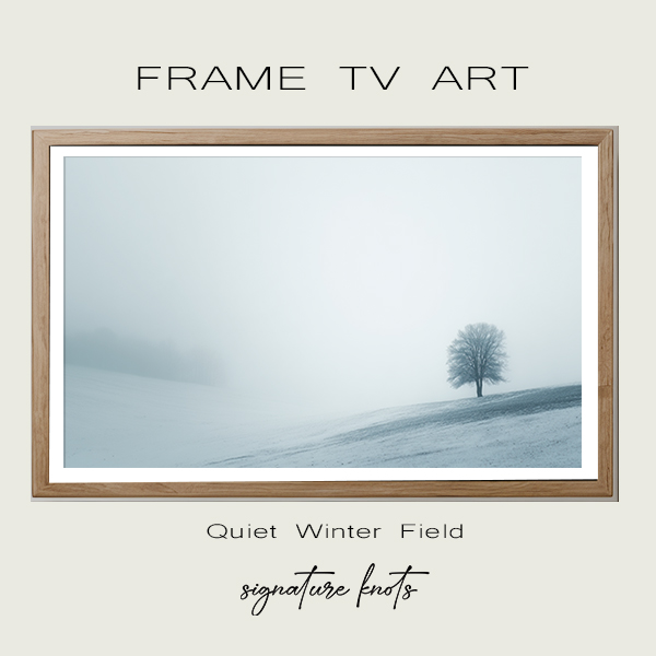 quiet winter field tv art