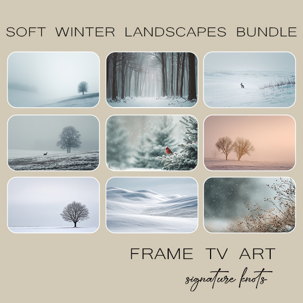 soft winter landscapes frame tv art bundle